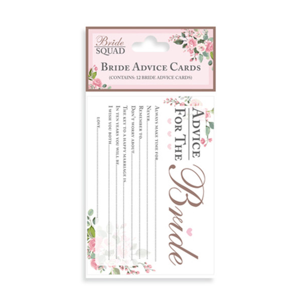 Hen Party Bride Advice Cards Pk12