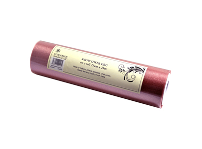Organza Snowsheer 29cm x 5m Rose Gold