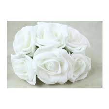 Foam Roses S 5.5cm Pk6 White