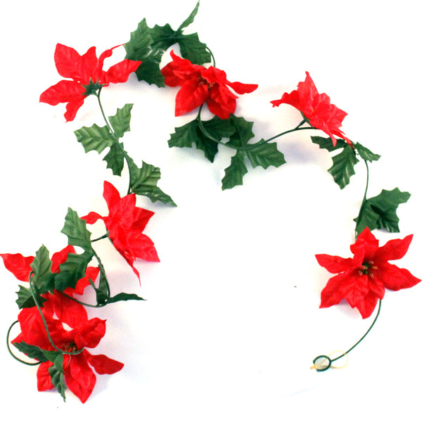 Poinsettia Garland 6ft