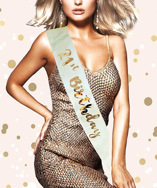 21st Birthday Sash Rose Gold