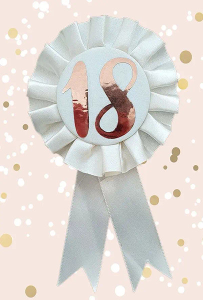 18th Birthday Rosette Rose Gold