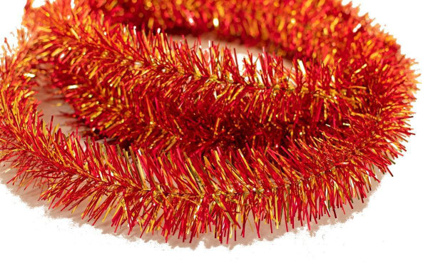 Medium Tinsel Red Gold