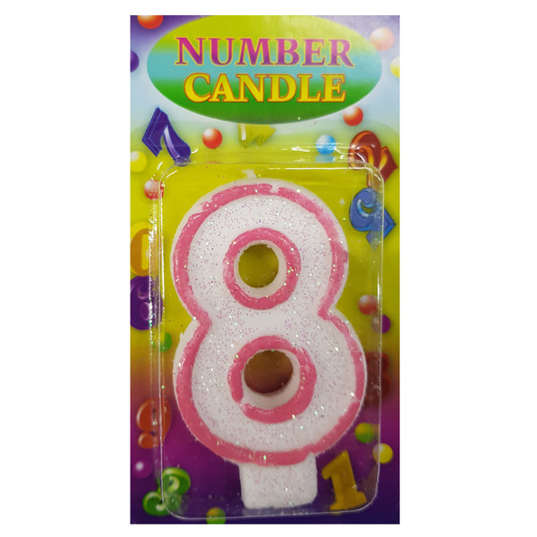 Pink Candle Number 8
