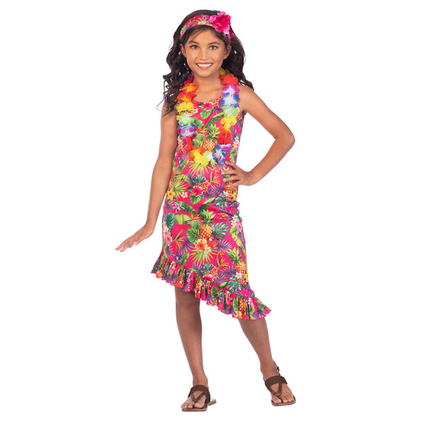 Hawaii Dress Pink Age 8 to 10 Years  