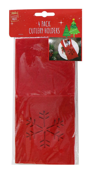CUTLERY HOLDERS 4 PACK FELT