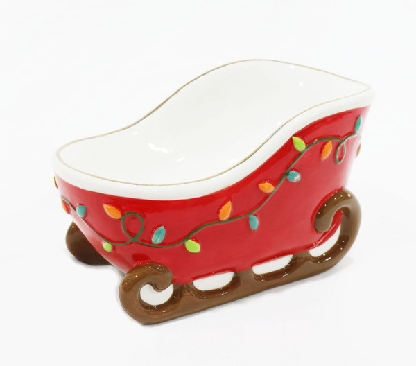 SLEIGH CANDY BOWL 14x8x10cm