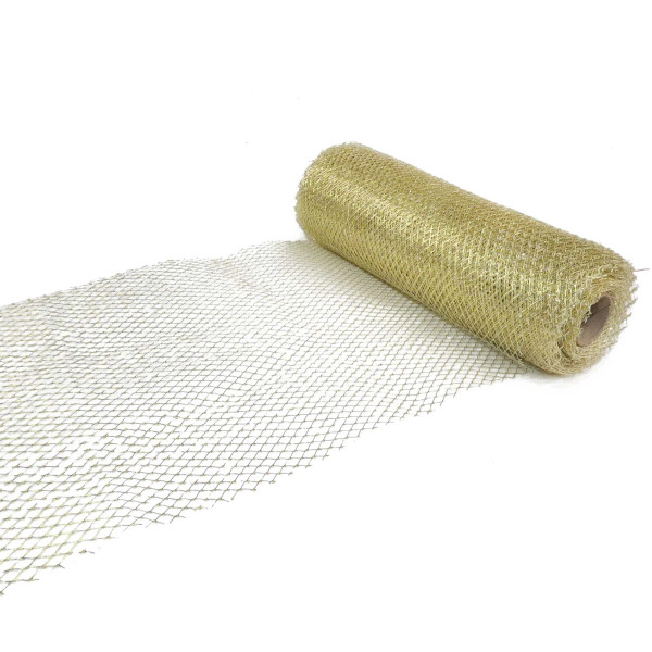 Deco Mesh Champagne SALE Shiny 25cmx9m