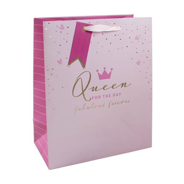 Queen for the Day Pink Gift Bag Large