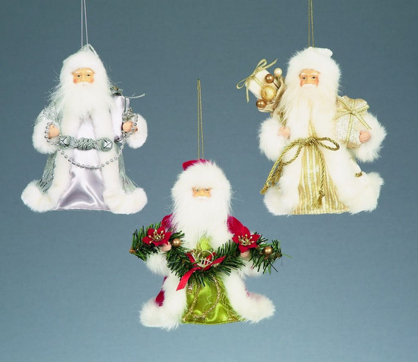 Tree Top Santa 15cm Choice of Gold Silver or Red