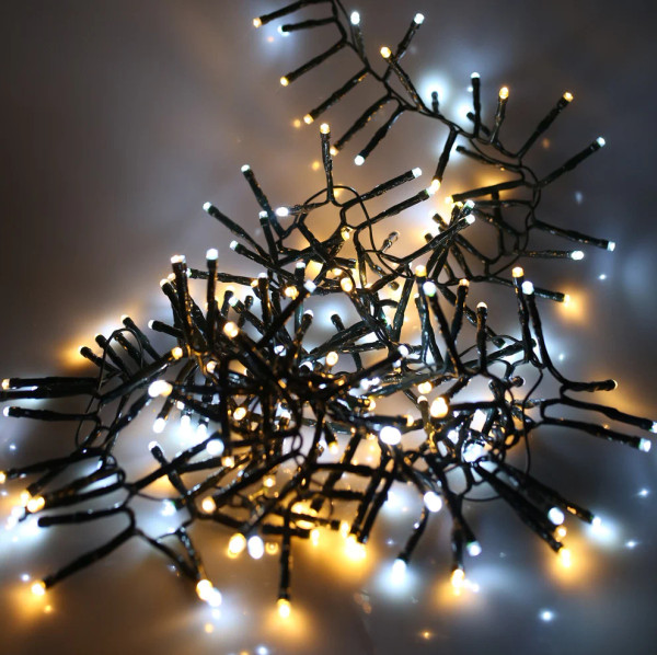 960 LED Duo Bulb Cluster Lights with Green Cable