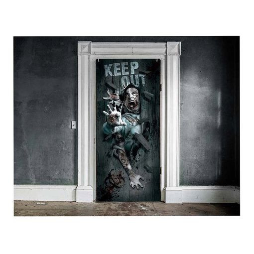 Halloween Zombie Keep Out Door Cover 80x180cm