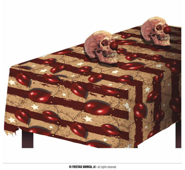 Halloween Circus Clown Tablecover 137x274cm