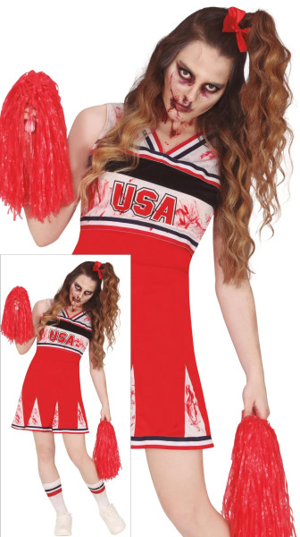 Zombie Cheerleader USA Red Dress Only Teen Size Tween Large