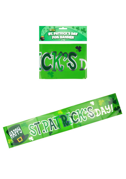 St Patricks Day Foil Banner 2.74m