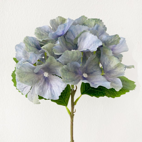 Artificial Hydrangea Single Stem Blue 45cm
