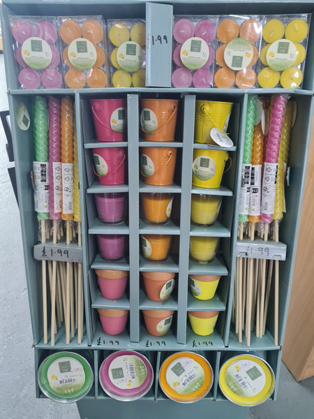 Citronella Wax Candle in Min Bucket Assorted Colours