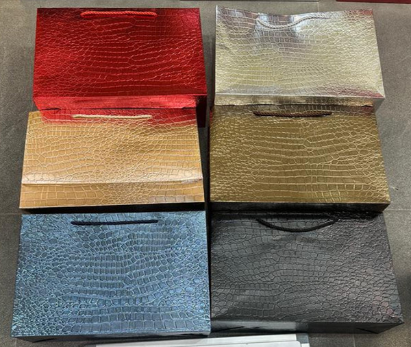 Gift Bag Shopper Crocodile Skin Pattern 31x25x12cm