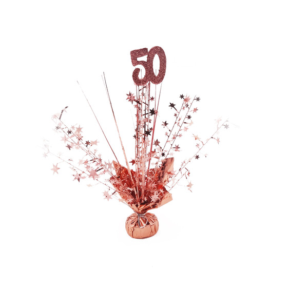 Table Centrepiece Rose Gold Age 50