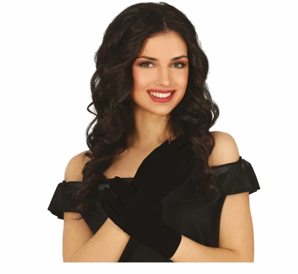 Short Black Gloves 23cm