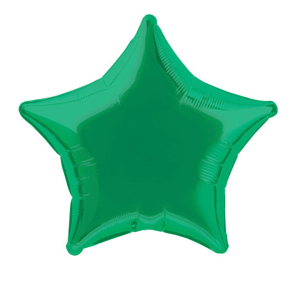 H100 20in Foil Balloon Green Star