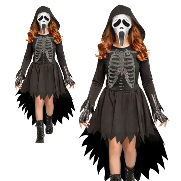 Girls Skele Stone Ghost Face L Age 12 to 14