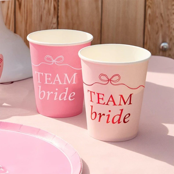 Hen Party Team Bride Paper Cups Pk8