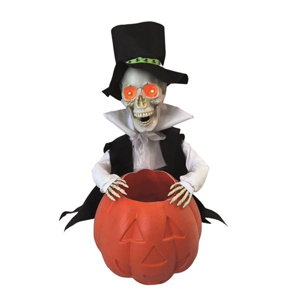 LED Animated Skeleton Groom Bowl Battery Operated 25cm