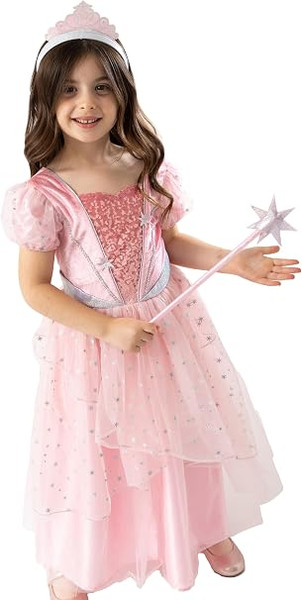 Pink Good Fairy Princess with Tiara and Wand Age 6 to 8