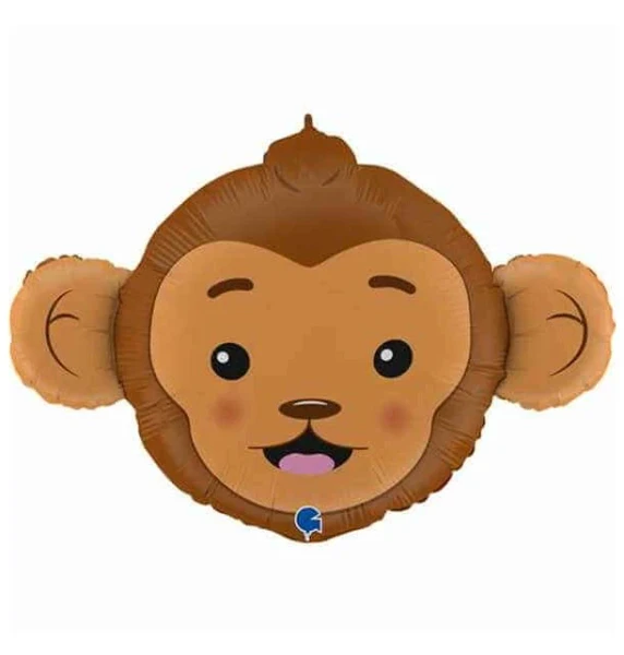 H300 Supershape Foil Balloon Monkey Head 28in