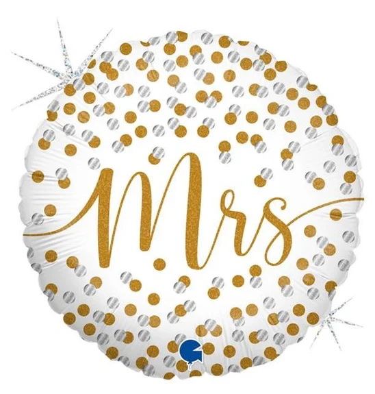 H100 18in Foil Balloon Mrs Confetti