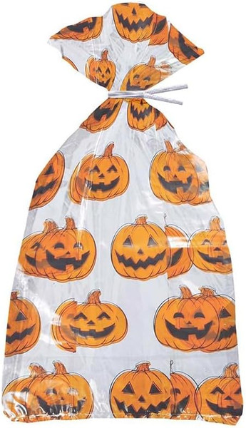 Halloween Pumpkin Party Bags Pk20 28x13cm