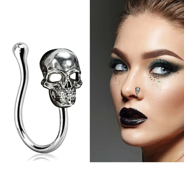 Fake Skull Nose Piercing