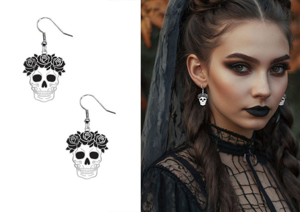Halloween Earrings Skulls