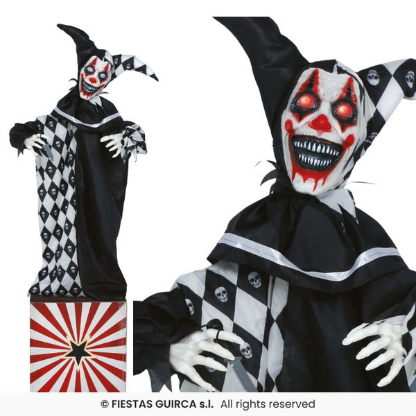 Crazy Clown on Box with Light Sound and Movement 170cm