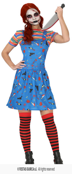 Killer Doll Girl Adult Small Size 36 to 38