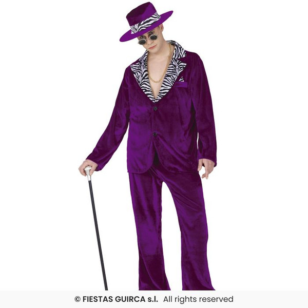 Cool Man Purple Pimp Adult Size Medium