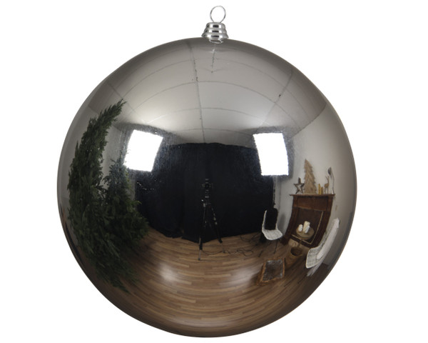 Bauble Shatterproof Silver 25cm