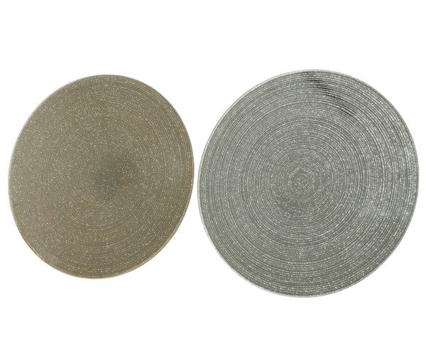 Metallic Glass Coasters 10cm Gold or Silver