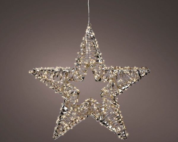 60cm Star 720 Warm White Micro LED Gold Twist Metal Framed