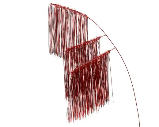 Shiny Fringe Spray 3 Layer Christmas Red 5x46x90cm