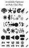 Some of the stencil options available at Poly Clay Play!