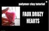 Faux Druzy heart pendants for Valentine's Day Pardo Tutorial