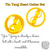 PCP Yin Yang Hearts Cutter Set of 2