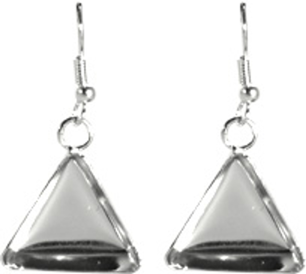 Bezel Earrings - Triangle
