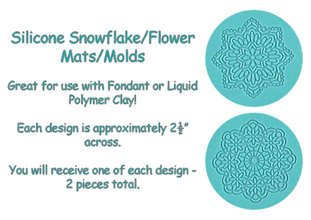 Silicone Snowflake Mats 2 Designs