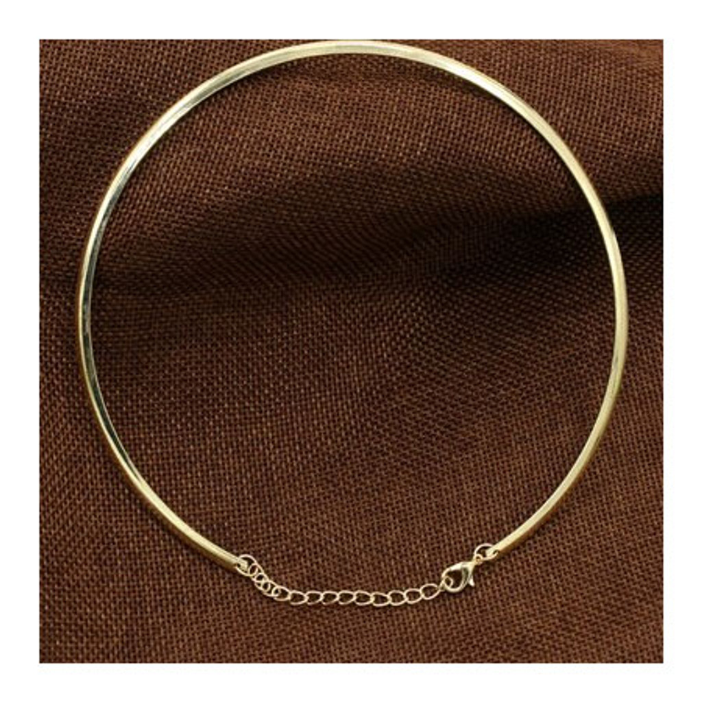 Wire Necklace/Choker - Gold or Silver