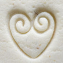 Heart with Double Swirl Stamp