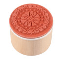 Floral Pattern Round Lace Stamps 6 piece set wood mounted