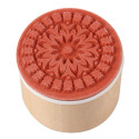 Floral Pattern Round Lace Stamps 6 piece set wood mounted